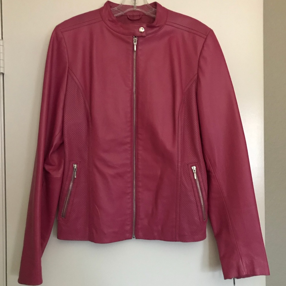 Hot Pink Torrid Leather Moro Jacker